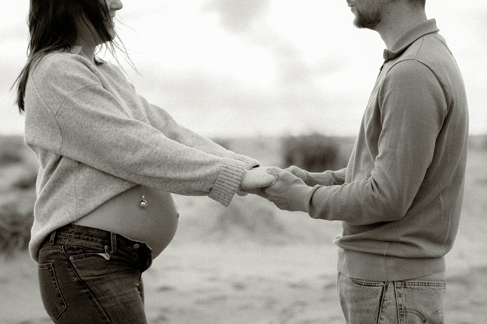 Shooting grossesse à la plage de l